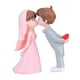 thumbnail image 4 of Adorno Rústico para Tarta de Boda, Figuritas Besándose para Novia Y Novio, Adorno de Muñecas para Pastel de Boda, Decoración para Aniversario, Cumplea gris rosa, 4 of 5