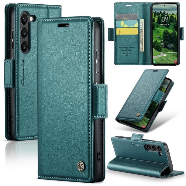 CaseMe tipo cartera Samsung Galaxy S24 Plus con cierre magnético, RFID, tarjetero, soporte, carga inalámbrica