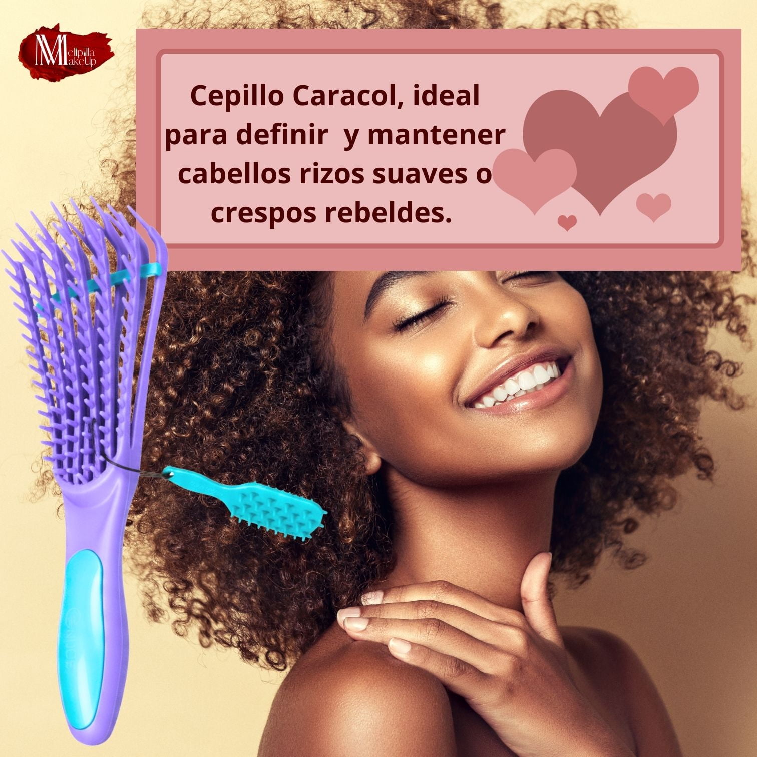 Cepillo Moldeador Y Definidor Caracol De Silicón Resistente Dompel