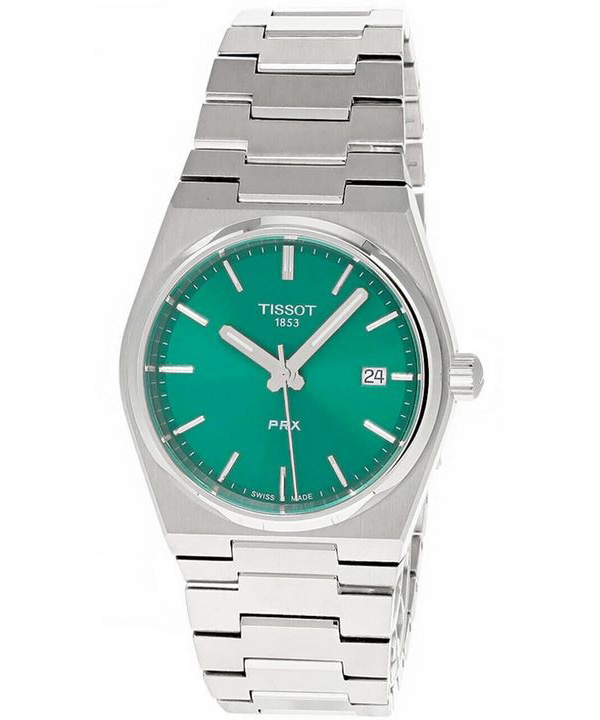 Reloj Tissot Prx T-Classic Stainless Steel Green Dial Quartz T137.210.11.081.00 100M Unisex Watch