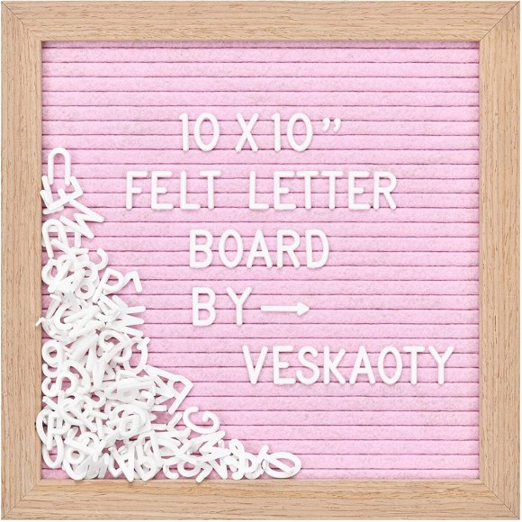 Tablero de letras Veskaoty de 10 x 10 pulgadas con 294 piezas