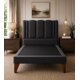 thumbnail image 1 of Cama 1,5 plaza Milano + Respaldo 1,5P Milano Gris Oscuro, 1 of 5