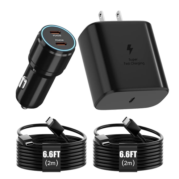 Kit de Cargador KTHall 45W USB‑C de Pared/Coche con Cables de 2 m