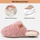 thumbnail image 3 of Zapatillas Para Mujer Fuzzy Slip on Espuma Viscoelástica Cálida Rosa, 3 of 6