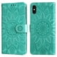 thumbnail image 5 of Funda tipo cartera FOXDOCK para iPhone XR , diseño girasol en relieve, cuero PU, cierre magnético, soporte y tarjetero, 5 of 5