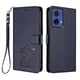 thumbnail image 1 of Funda Billetera con Relieve de Gato para Motorola MOTO G85 5G, Azul, 1 of 6