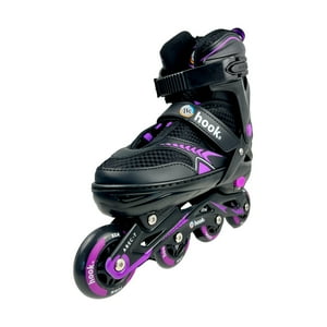 Patines En Linea Extensibles Hook Fitness Morado M (34-37)