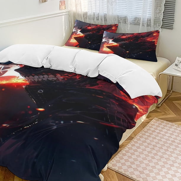 Tokyo Ghoul Anime Home Bed 3-piece Set Classic Japanese Anime Polyester Wash Student Dormitory Set
