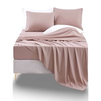 Genérico - Set De Sabanas 210 Hilos Doral Plaza Y Media Rosado Pastel