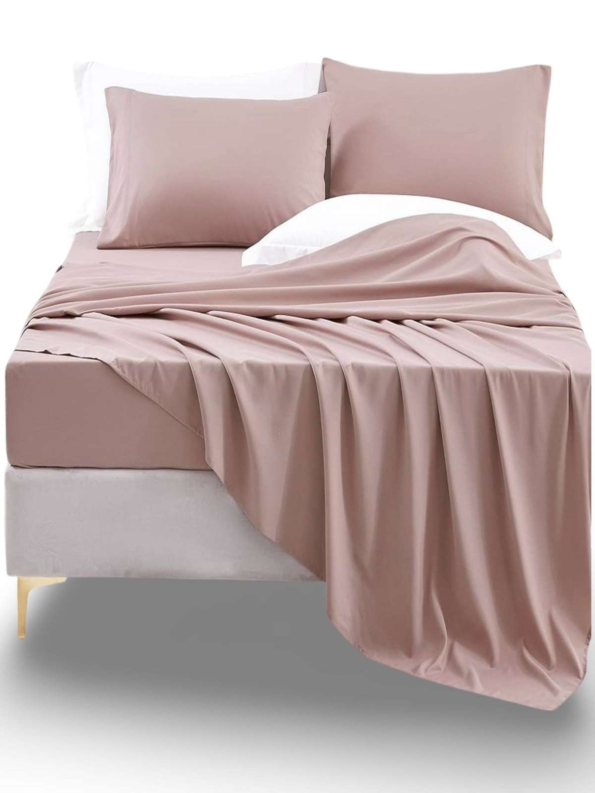 Genérico - Set De Sabanas 210 Hilos Doral Plaza Y Media Rosado Pastel