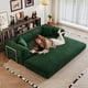 thumbnail image 3 of 78.8" Compression Sofa,Convertible Floor Sofa Bed-with Pillow Back Support Armrest,Comfy Futon Couch Sleeper Bed,Loveseats Boneless Modular Sectional Sofa,Corduroy fabric,for Living Room,Bedroom,Green, 3 of 3
