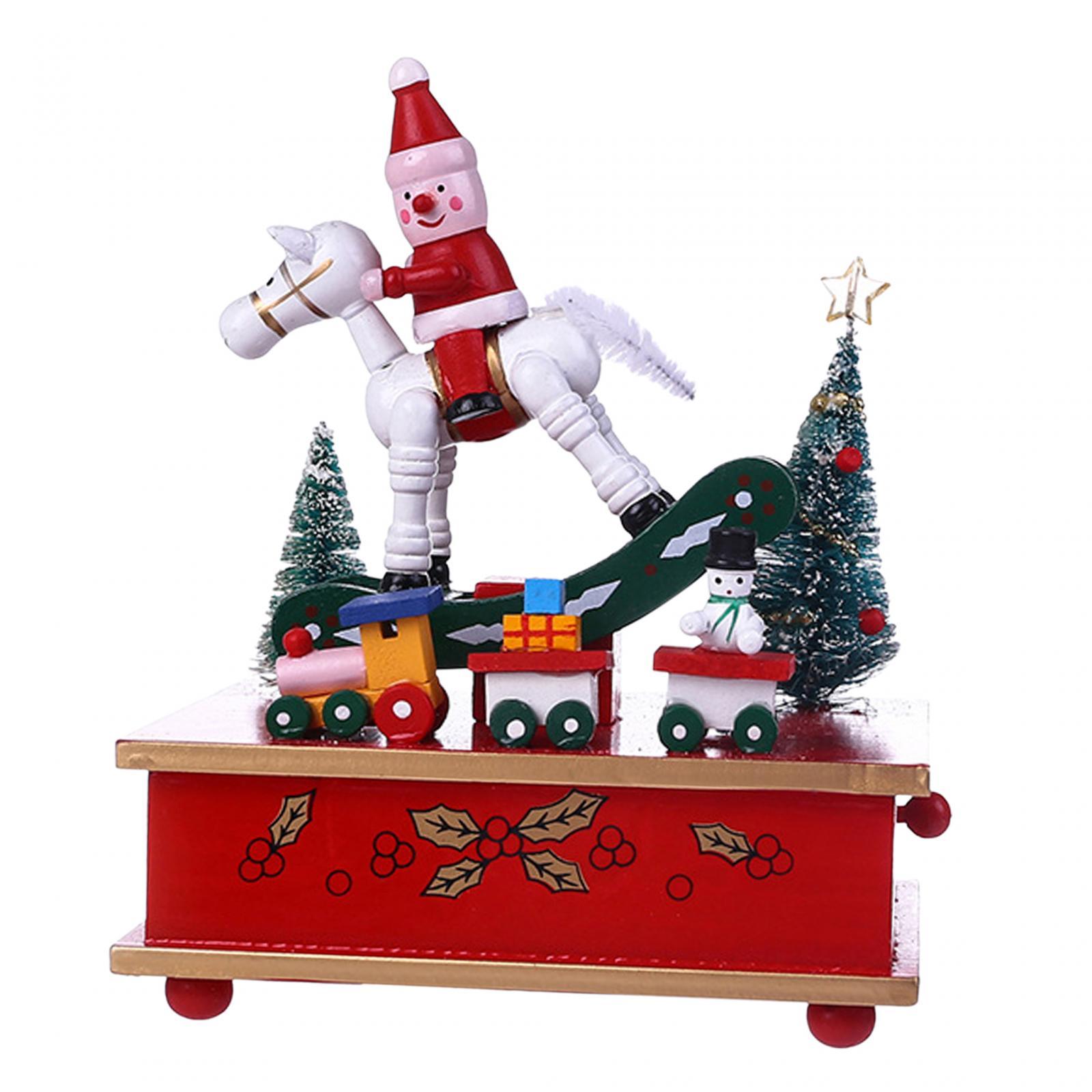 Bothyi - Caja De Música Navideña, Adorno Decorativo De Mesa Para Chimenea De Estante Navideño