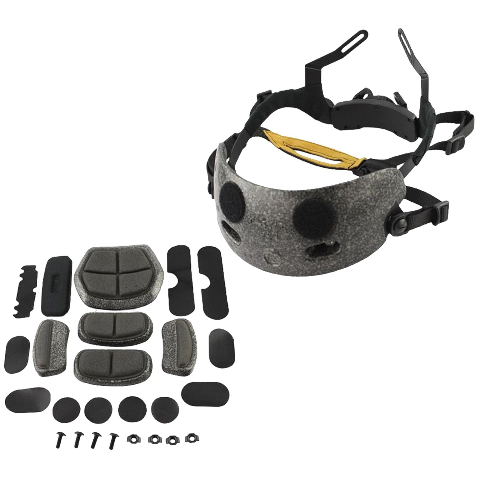 Magideal - Kit De Forro De Casco Ajustable, Sistema Colgante Interior Para Casco Rápido, Almohadilla Protectora De Espuma Interna, Bloqueo De Cabeza, Correa Para Negro