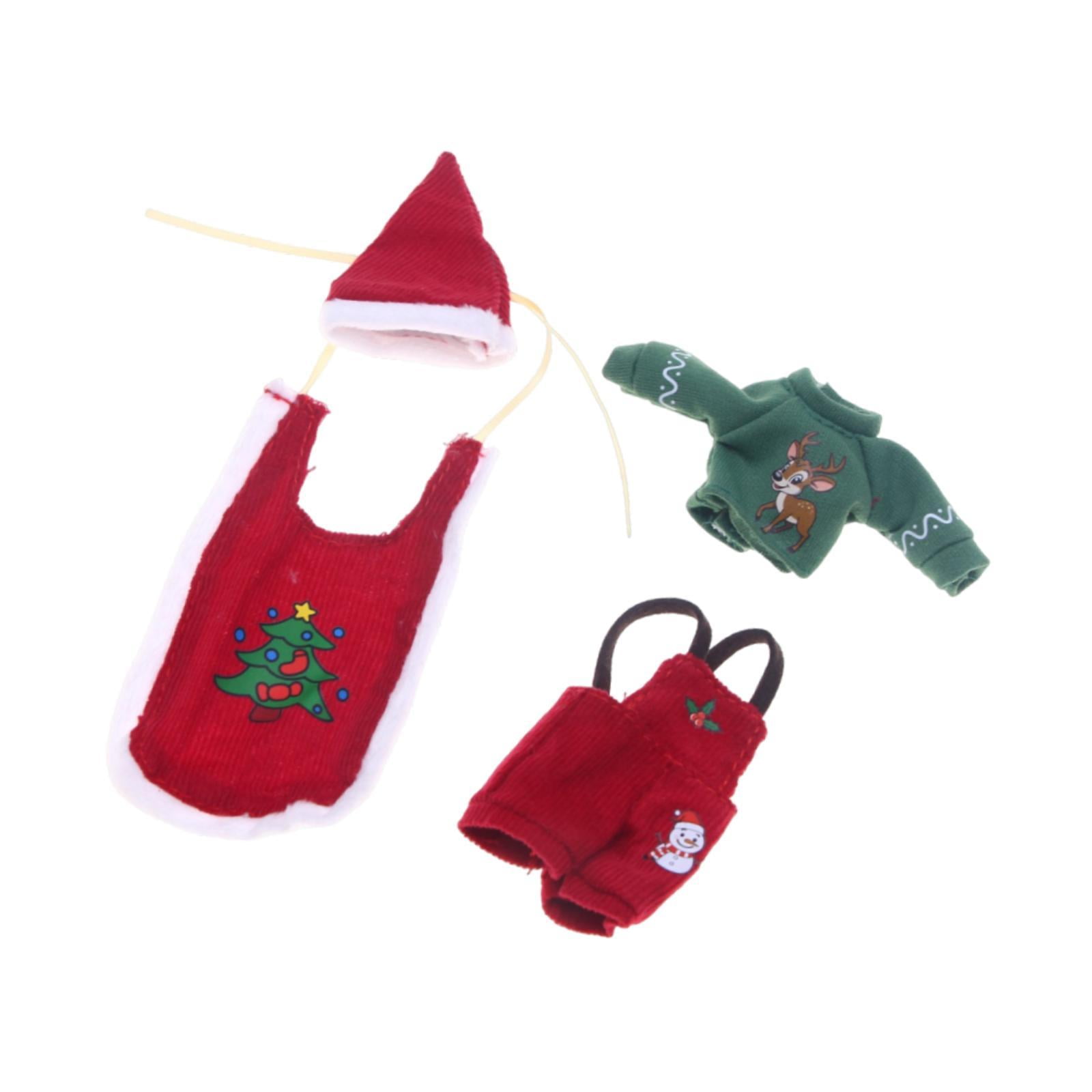 Bothyi - Conjunto De Ropa De Invierno Para Muñecas De Casa De Muñecas, Estilo Elfo, Ideal Para Navidad (escala 1/12).