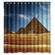 thumbnail image 1 of Cortina de ducha de baño con diseño del antiguo Egipto divino, con ganchos, tamaño 66 x 72 pulgadas, 1 of 3