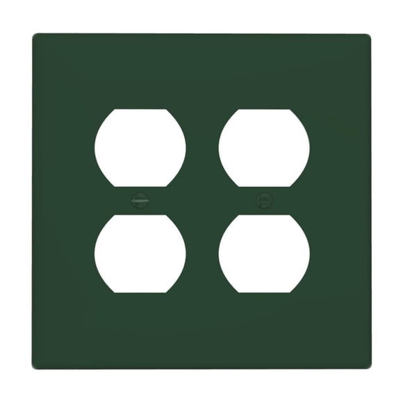 Cubierta decorativa para tomacorriente Oilbiexn verde oscuro de 2 módulos