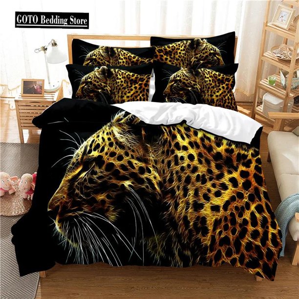 v253 Bed Sheets Print Animal Series Bedding Sets Full Single Adults Kids Duvet Cover Pillowcases Home Textile Bedclothes Wolf,Elephant Dog d 3-Piece Bedding Set (1 Duvet Cover + 2 Pillow Shams) Bed Sh