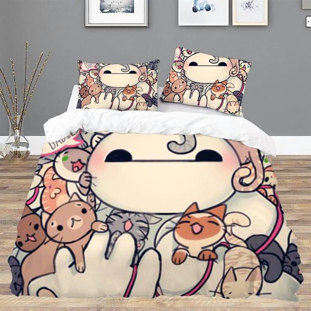Big HeroS Bed Linen Sets Twin Size Bedding Set Duvet Cover Set Comforter Queen Double Sheets Home Textile GardenBed Sheets