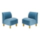 thumbnail image 1 of Set Poltrona Soft 1C Felpa 01 Azul Petroleo, 1 of 5