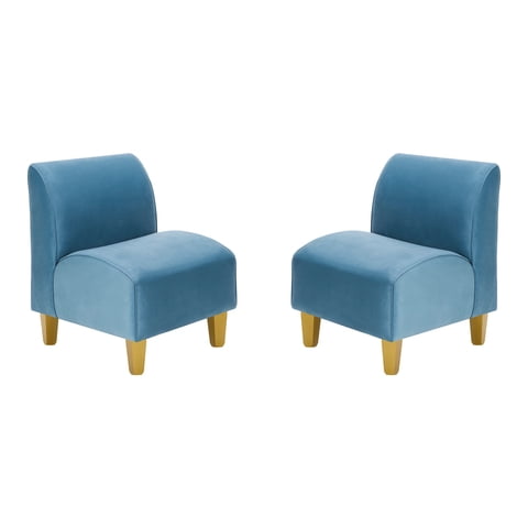 Bodevir - Set Poltrona Soft 1C Felpa 01 Azul Petroleo