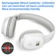 thumbnail image 2 of Auriculares YUFFUN A8 con radio FM recargables, color blanco, 2 of 8