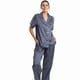 thumbnail image 1 of Pijama Satín Largo Estampado Listado | Estilo Suave, 1 of 3