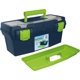 thumbnail image 1 of Caja de almacenamiento Pro Art azul y verde con organizador en la parte superior de 40 x 20 x 18 cm, 1 of 1