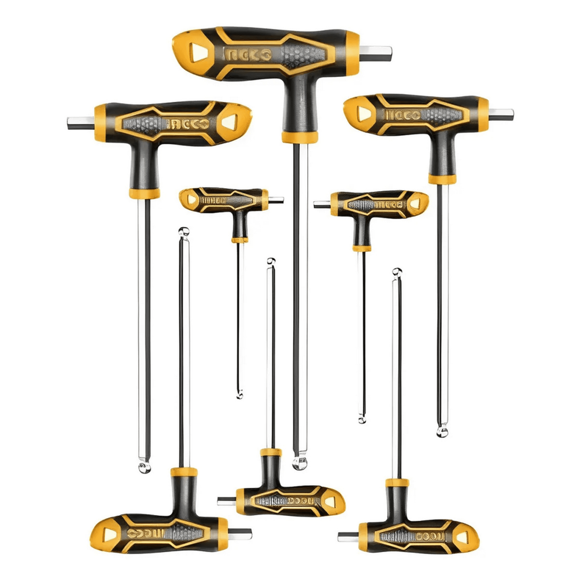 Genérico - Juego De Llaves Allen, Cable En T Abombado De 2 A 10 Mm - Ingco