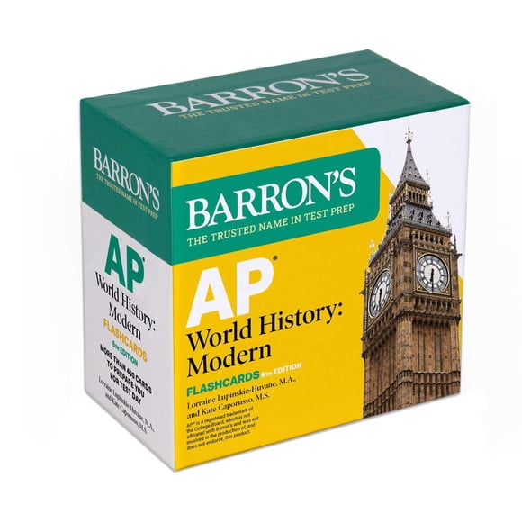 Tarjetas de estudio Barron's AP World History: Modern, 6ª edición