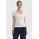 thumbnail image 1 of Polera Mujer Escote Cuadrado Rib Crudo, 1 of 4