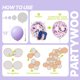 thumbnail image 5 of Globos PartyWoo 30 cm Rosa y Morado – Set de 66 piezas, 5 of 9