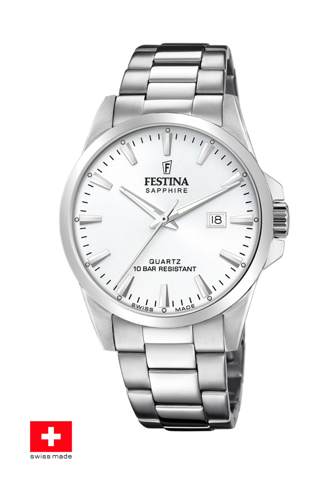 Reloj F20024/2 Festina Swiss Plateado Hombre Swiss Made
