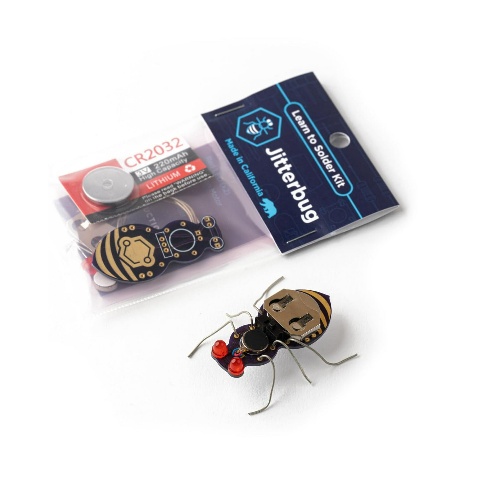 Learn To Solder Kits - Kit Para Aprender A Soldar Kit De Soldadura Jitterbug Con Motor De Vibración