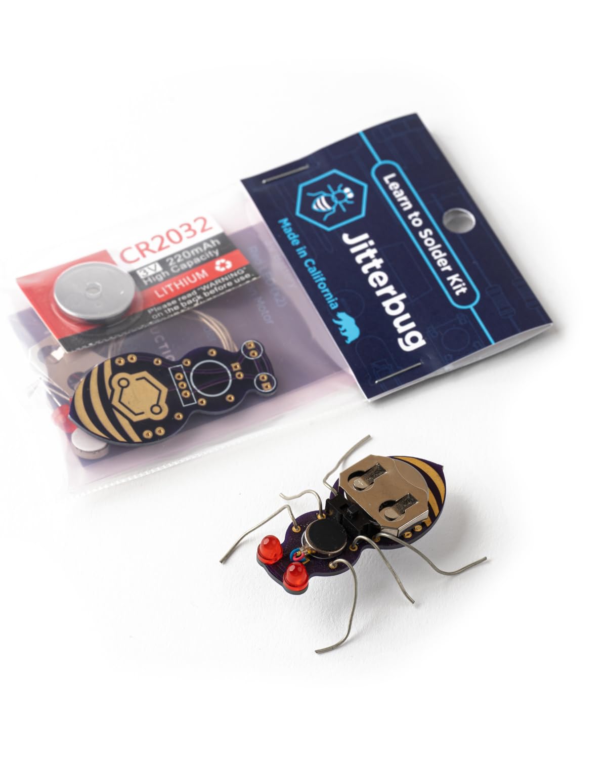 Learn To Solder Kits - Kit Para Aprender A Soldar Kit De Soldadura Jitterbug Con Motor De Vibración