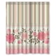 thumbnail image 1 of Cortina de ducha de verano Bloomy Valentine con diseño floral de rosas y lunares, con ganchos, tamaño 60 x 72 pulgadas, 1 of 3