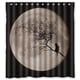 thumbnail image 1 of Cortina de ducha de luna llena y gato negro, juego de cortinas de baño con ganchos, tamaño 66 x 72 pulgadas, 1 of 3