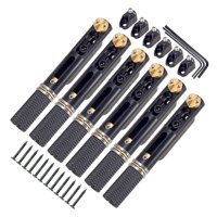 Magideal - Puente De Fijo De Metal Con Tuerca Y Llave Para Accesorios De Piezas De Repuesto De Instrumentos De Guitarra Eléctrica Sin Cabeza , Negro