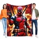 thumbnail image 1 of Deadpool anti-pilling, suave, ligera, esponjosa y acogedora de lujo para hogar y cocina – Perfecta para niños y adultos,80X100cm, 1 of 6