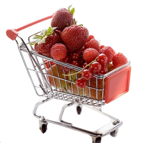 Carrito de Compras Shindel Miniatura de 12 cm con Mango y Señal Rojo