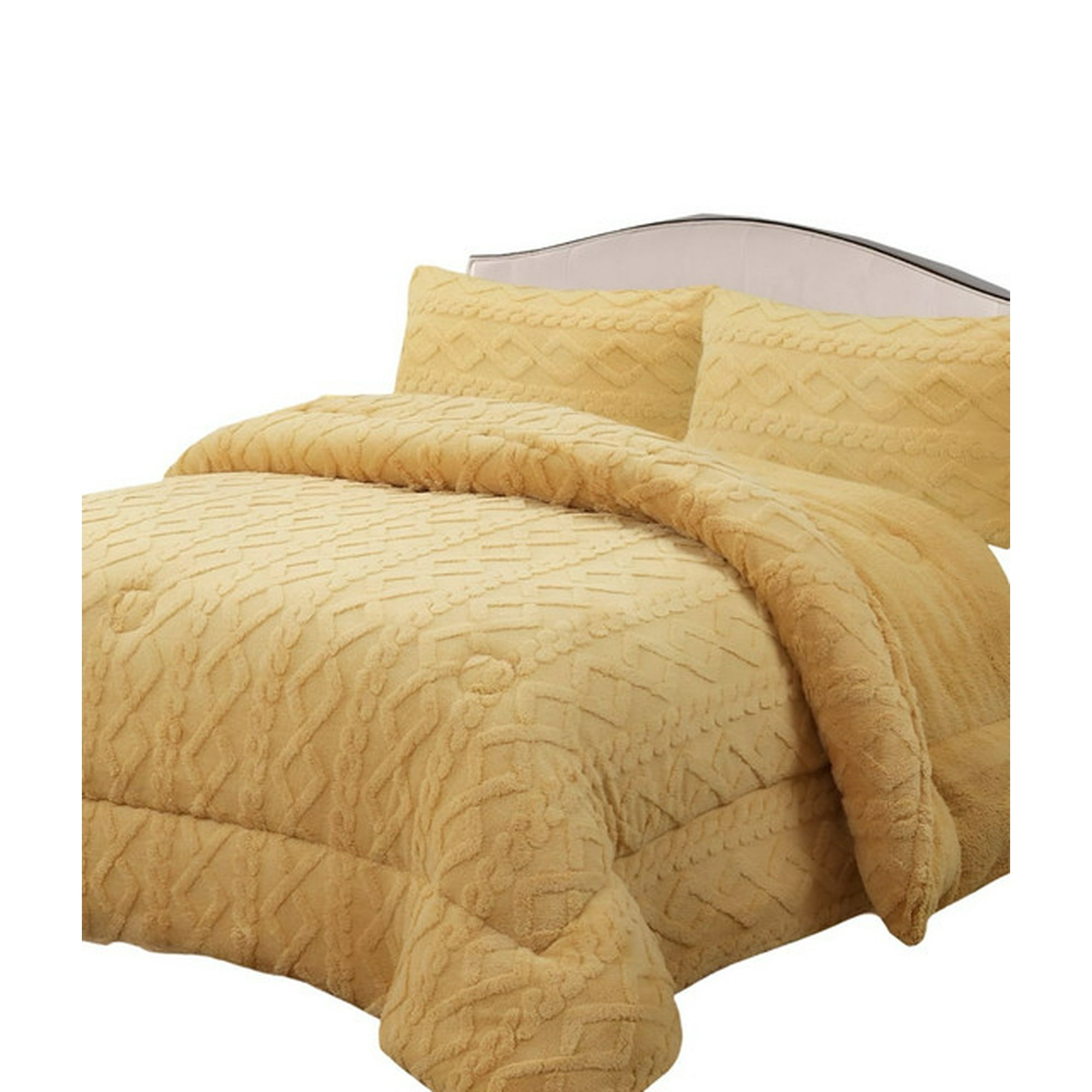 Todo Para El Hogar - Cubrecama Grueso Para Invierno 2 Plaza Amarillo
