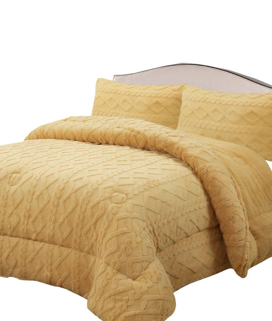 Todo Para El Hogar - Cubrecama Grueso Para Invierno King - Super Amarillo