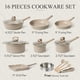 thumbnail image 2 of Juego de utensilios de cocina CAROTE, antiadherentes, 16 unidades, granito gris pardo, 2 of 3