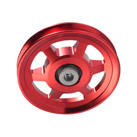 Ioensy - Rueda De Polea De Cojinete De Aleación De Aluminio Rueda De Cable De Gimnasio Universal Reemplazo De Rueda Rojo