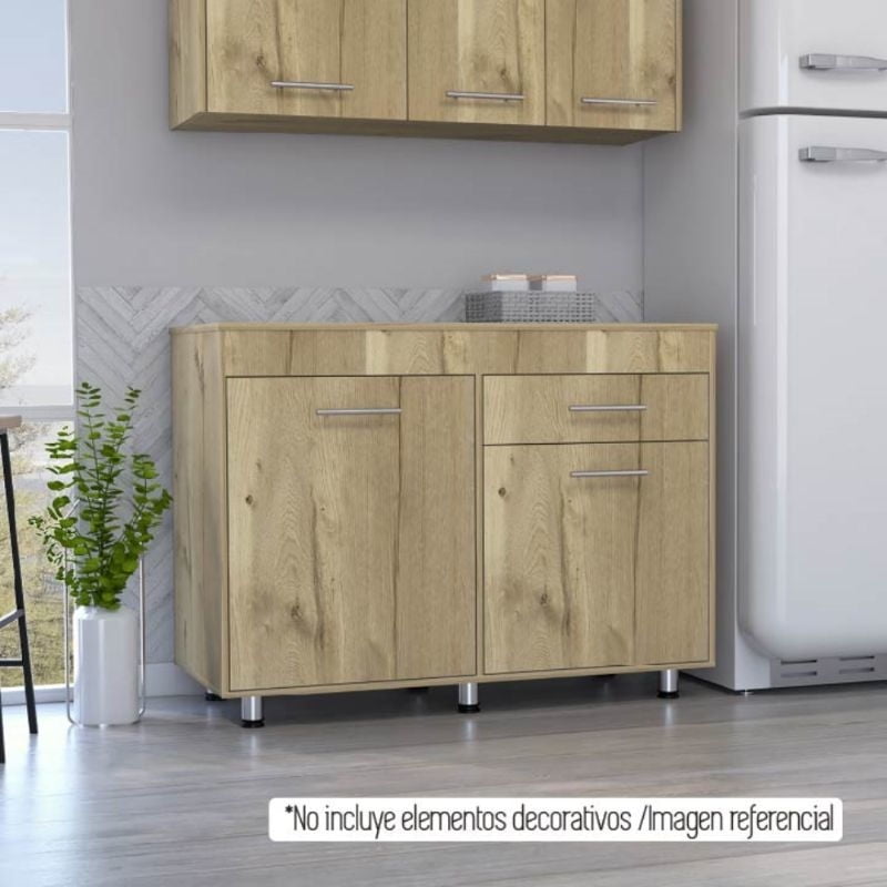 Tuhome - Módulo Inferior 120 Orion C/T Melamina Duna - Blanco