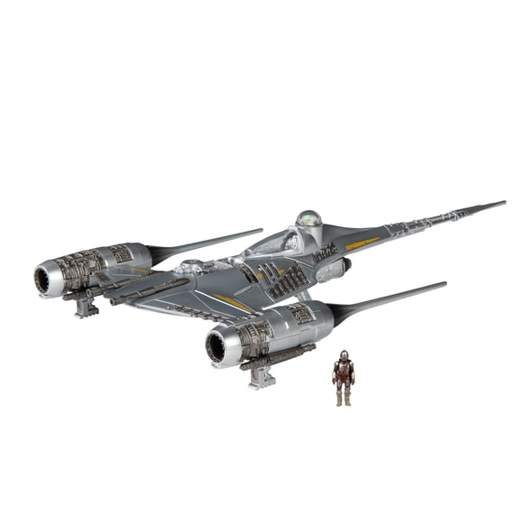 Figura Toy STAR WARS Micro Galaxy Squadron The Mandalorian's N-1 Starfighter de 13 cm y 2,5 cm