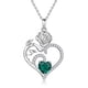 thumbnail image 1 of Collar con colgante de corazón de plata de ley, 1 of 5
