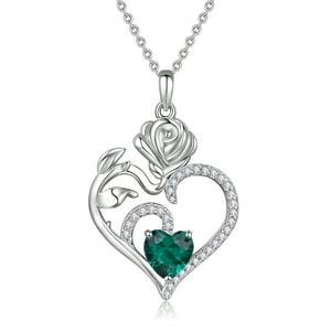 Heshpaws - Collar Con Colgante De Corazón De Plata De Ley