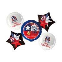 Genérico - Set De Globos Metalizados Feliz 18 Para Decorar 5 Pzas