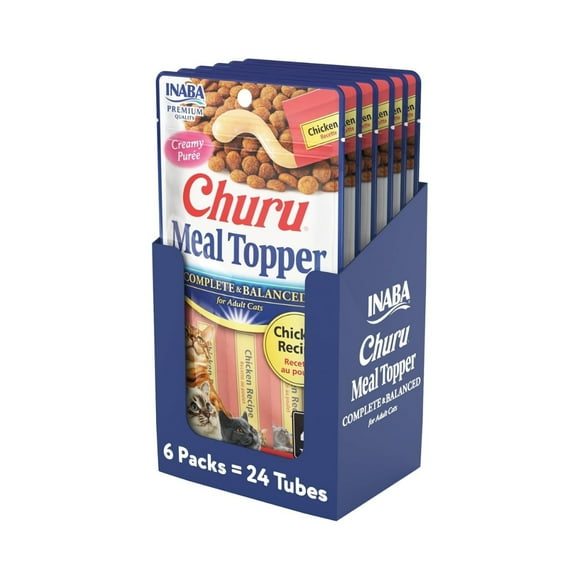 Caja Churu Gato Meal Topper Pollo 6 Un. (24 Tubos)