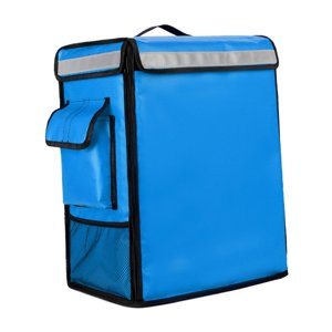 Magideal - Mochila Aislante Para Entrega De Alimentos, Bolsa Térmica Para Comida Fría Y Caliente, Bolsillos De Malla, Bolsas Para Entrega De Pizza, Calentador De Azul